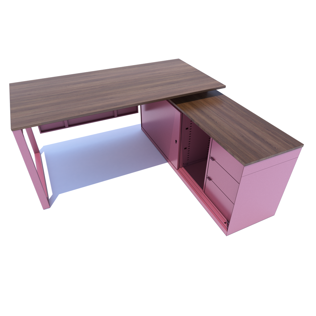 LNO - Desk with Support Credenza