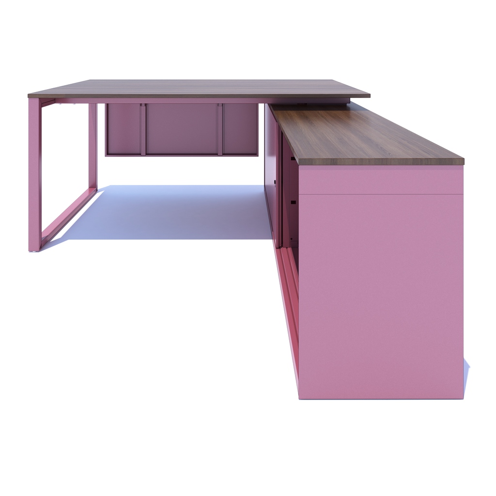 LNO - Desk with Support Credenza