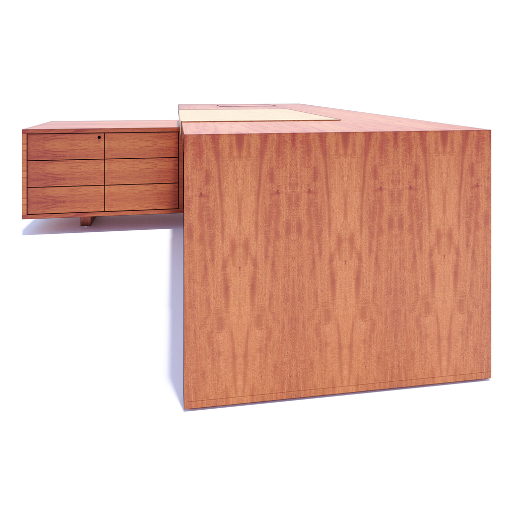 Woody - Desk with Support Credenza