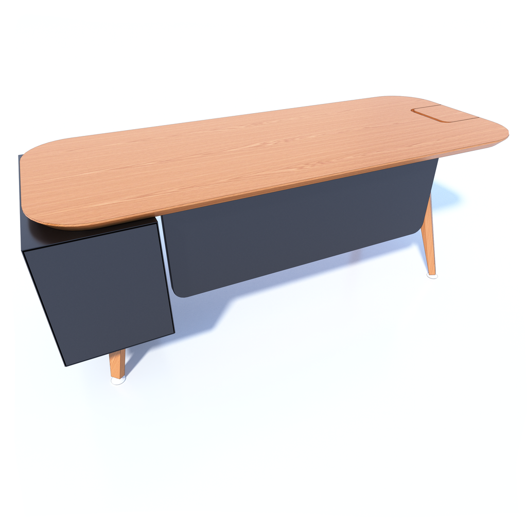 OPE Executive - Rectangular Desk with Support Pedestal