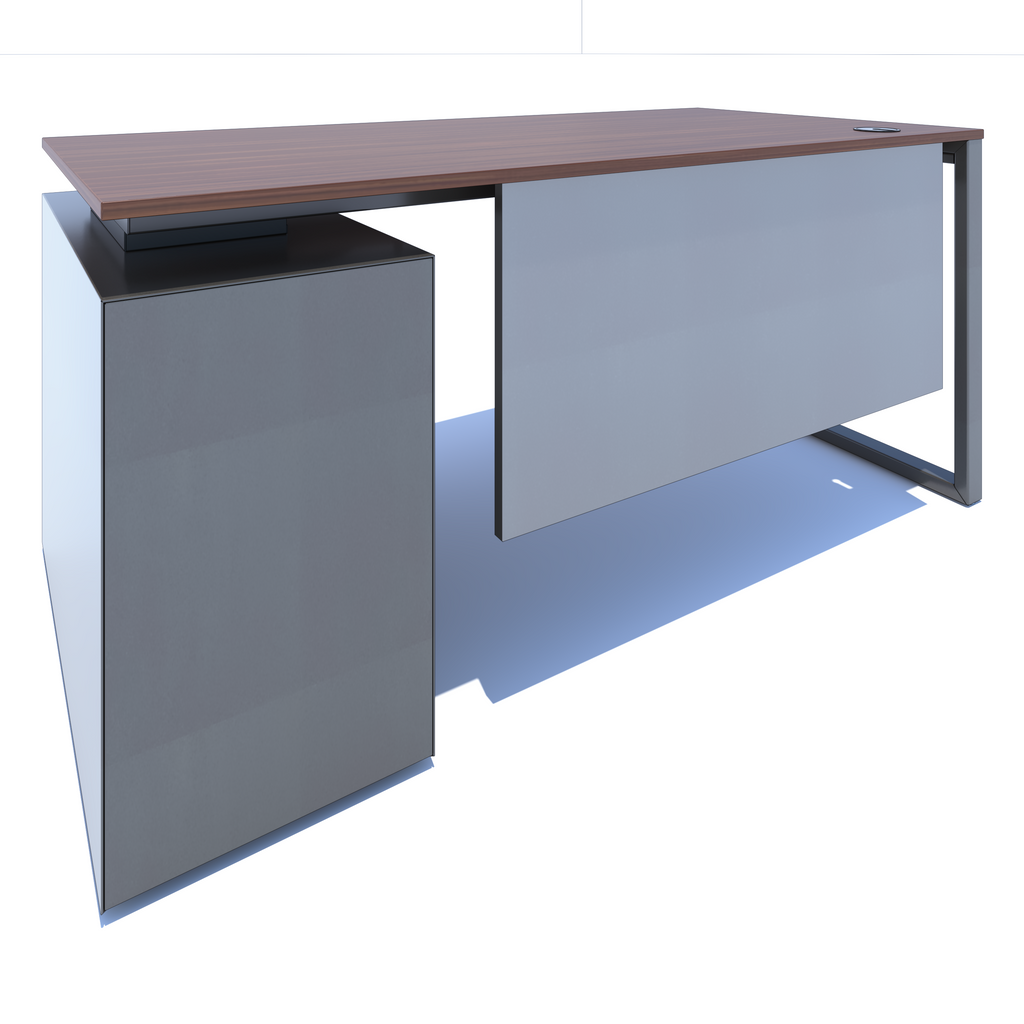 LNO - Desk with Support Pedestal